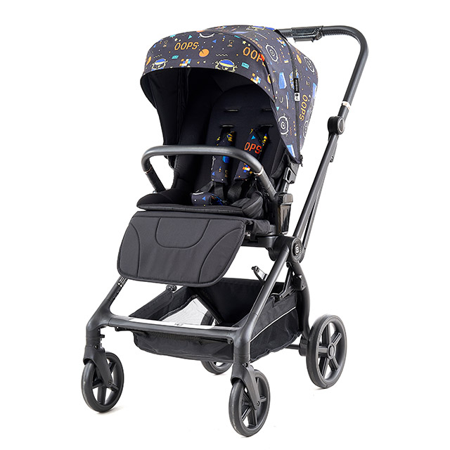 Cochecito infantil con asiento, rotación de 360 ​​grados, 4 ruedas con suspensión 