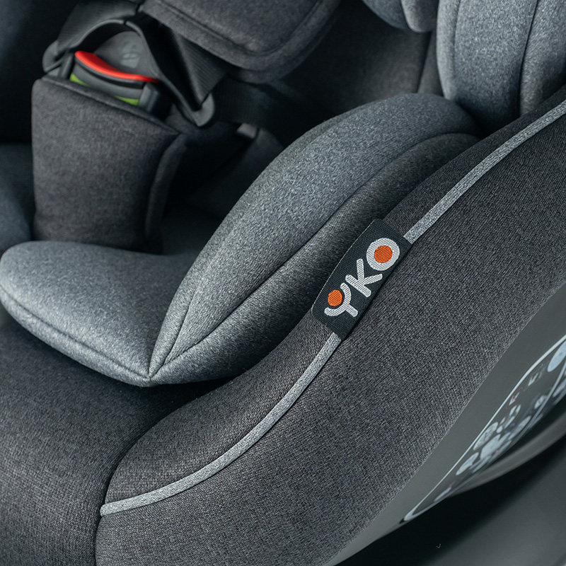 Asiento de coche para bebé con rotación de 360 ​​grados, asiento de coche para niños extendido negro para bebés