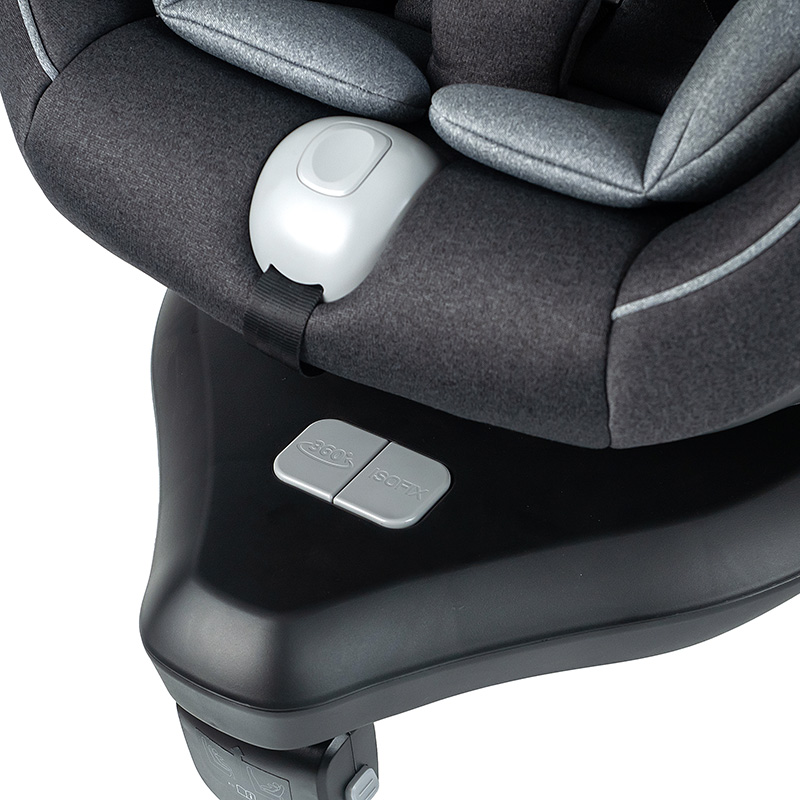 Asiento de coche para bebé con rotación de 360 ​​grados, asiento de coche para niños extendido negro para bebés