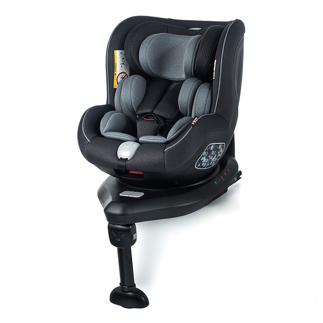 Asiento de coche para bebé con rotación de 360 ​​grados, asiento de coche para niños extendido negro para bebés